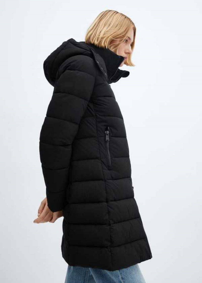 Mango Hood Prošívaný Coat | MNG-26511