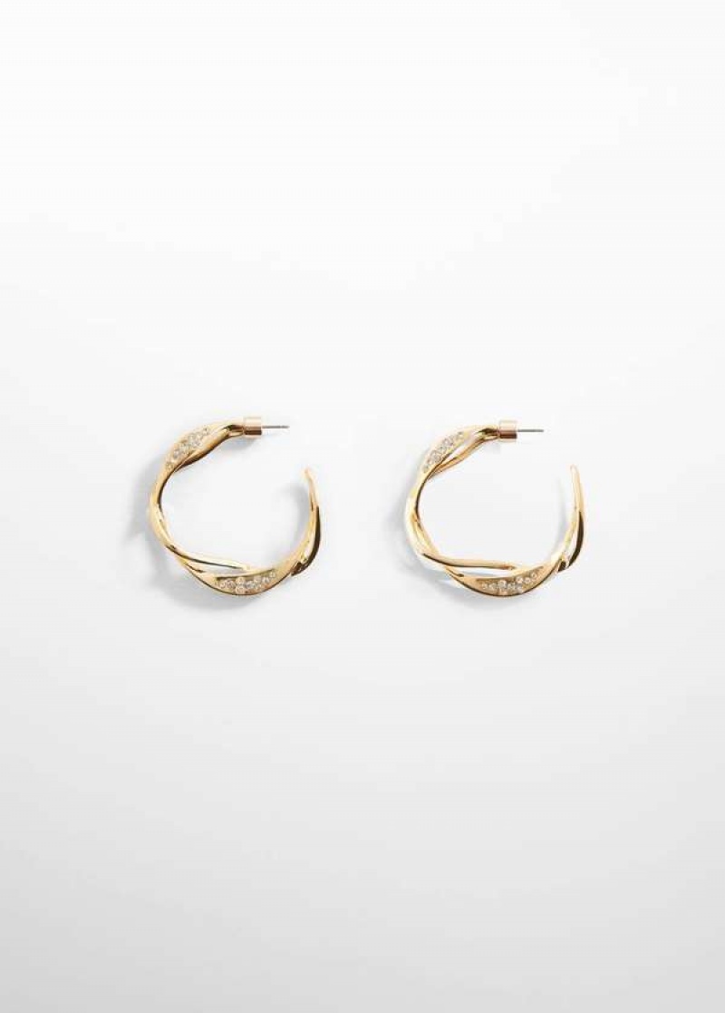 Mango Hoops Crystal Earrings | MNG-22890