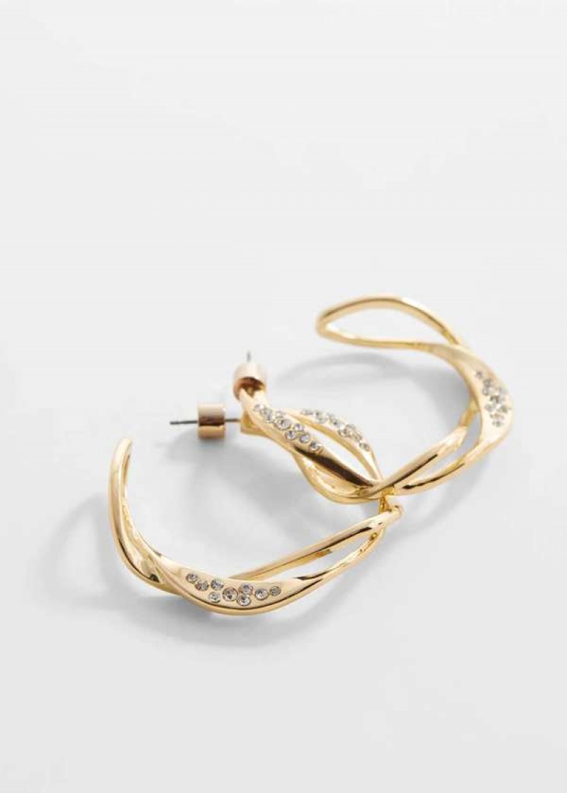 Mango Hoops Crystal Earrings | MNG-22890