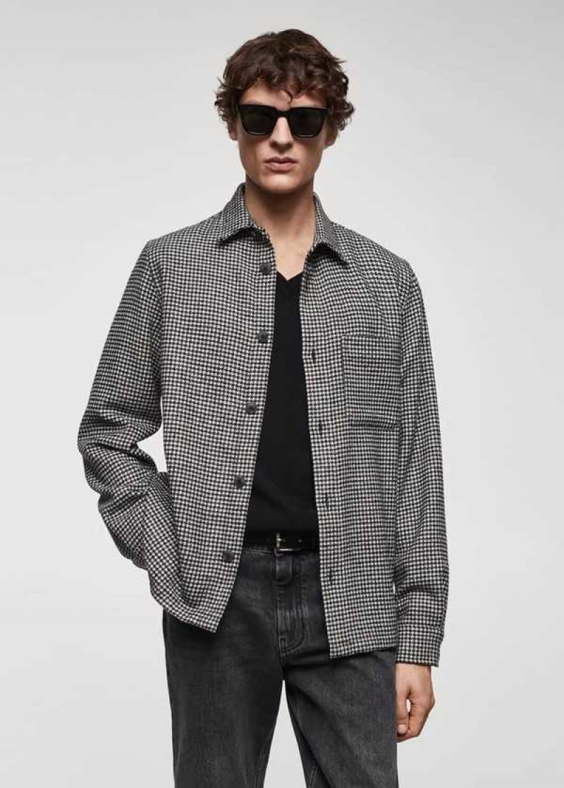 Mango Houndstooth Overshirt | MNG-22208