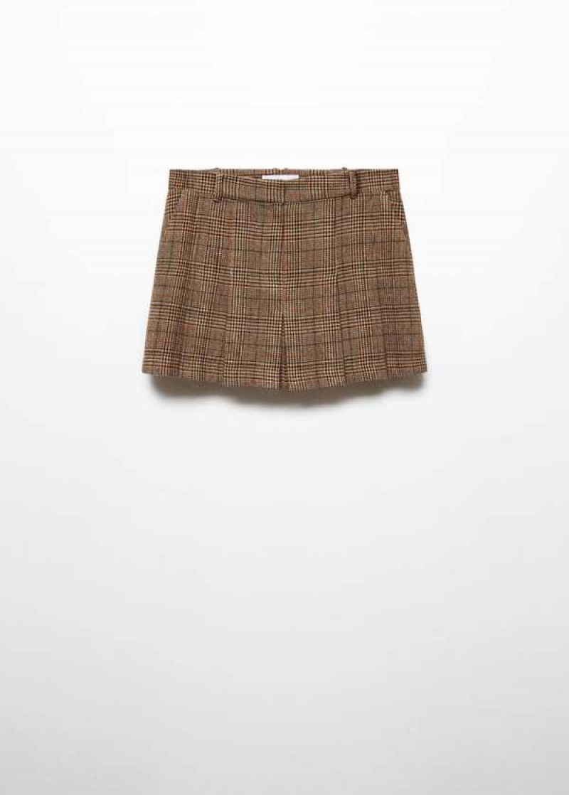 Mango Houndstooth Plisovaný Skirt | MNG-24003