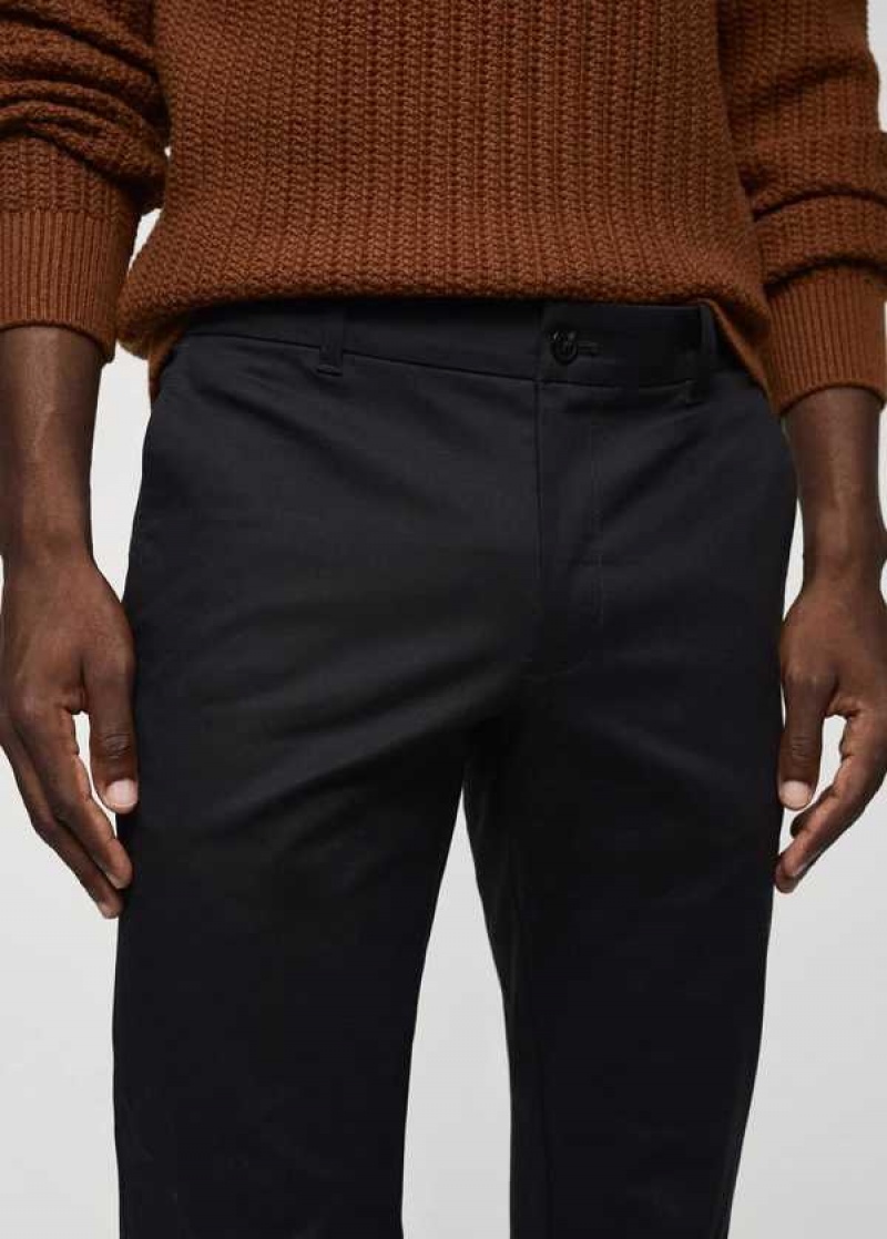 Mango Hubená Bavlněné Chino Pants | MNG-22336