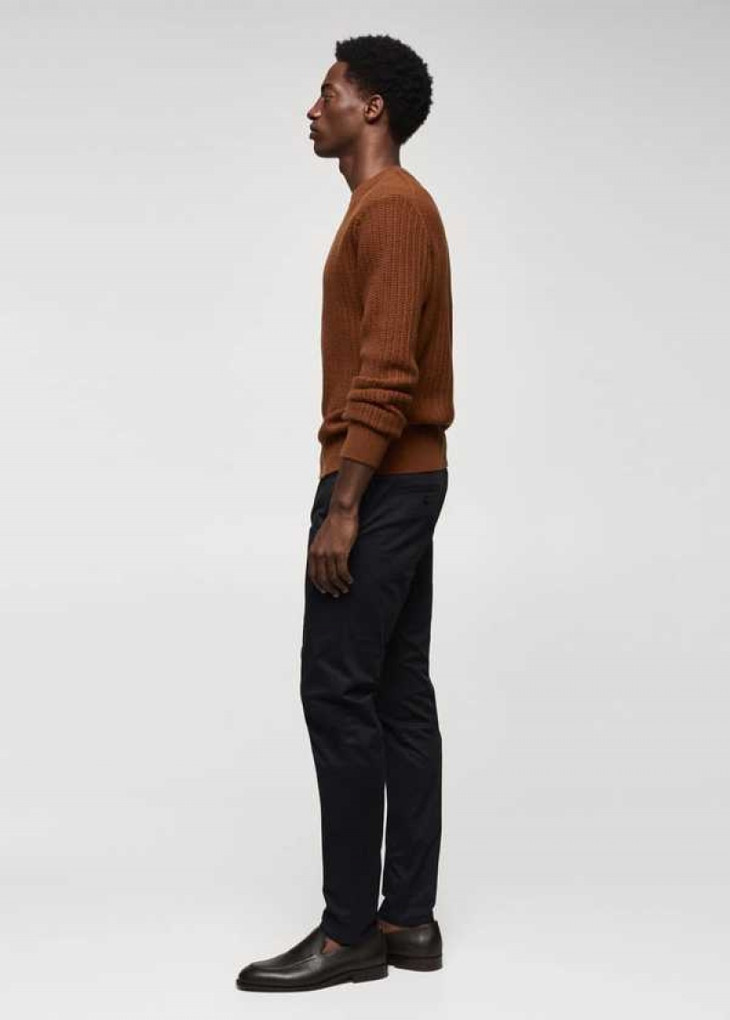 Mango Hubená Bavlněné Chino Pants | MNG-22336