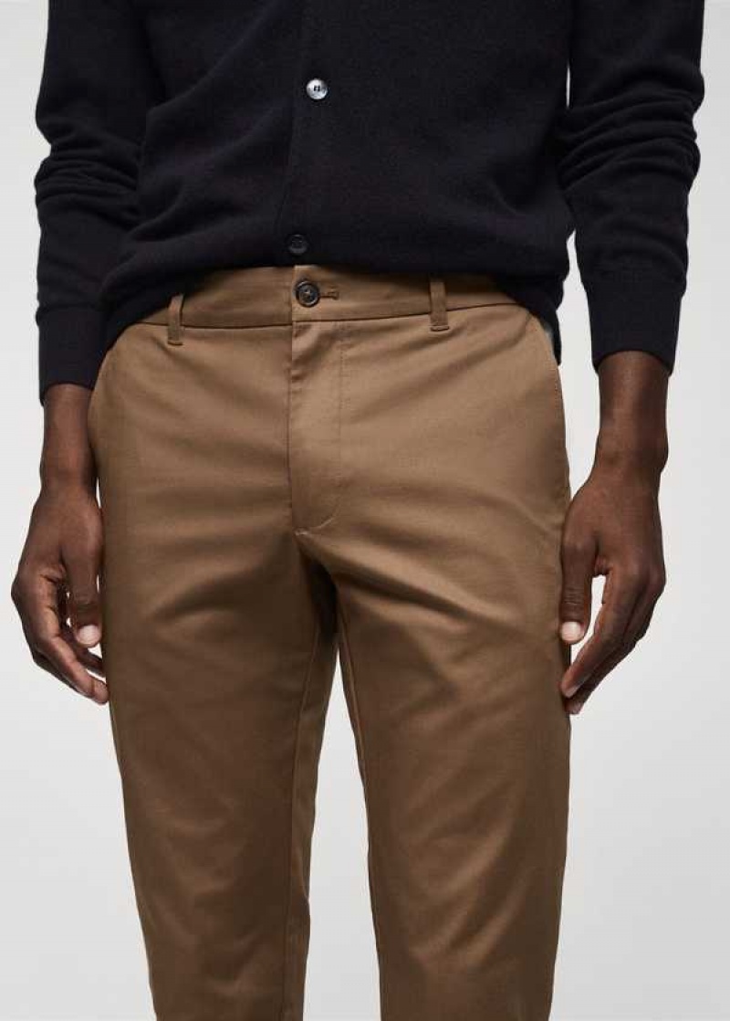 Mango Hubená Bavlněné Chino Pants | MNG-22337