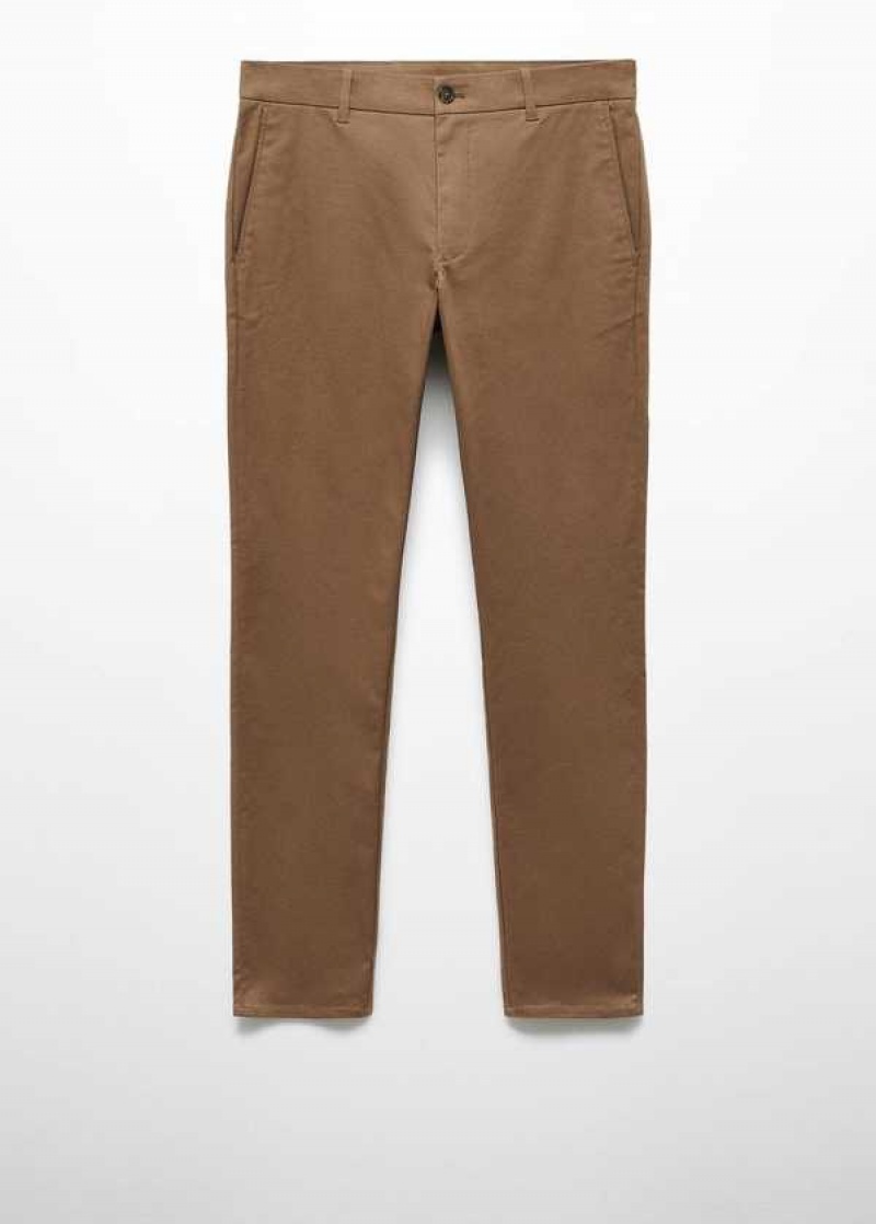 Mango Hubená Bavlněné Chino Pants | MNG-22337