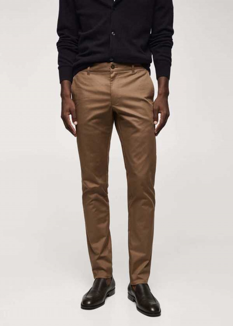 Mango Hubená Bavlněné Chino Pants | MNG-22337