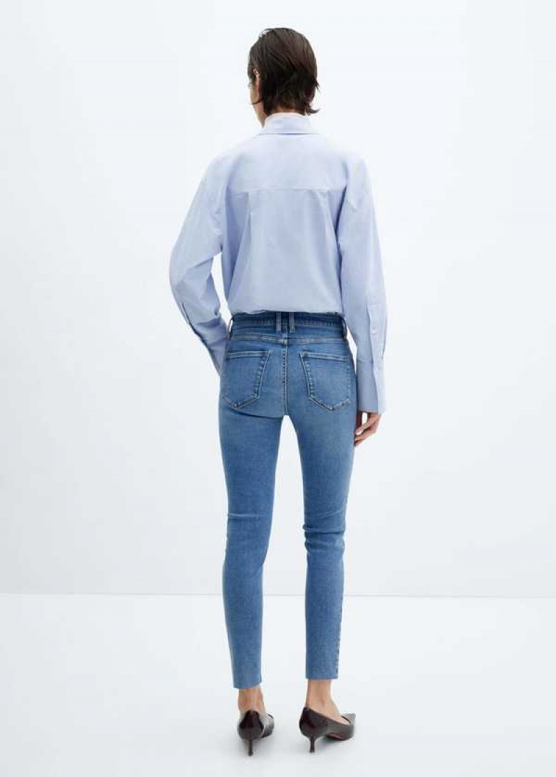 Mango Hubená Cropped Jeans | MNG-23980