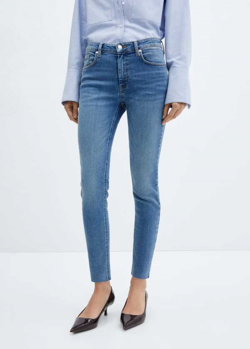 Mango Hubená Cropped Jeans | MNG-23980