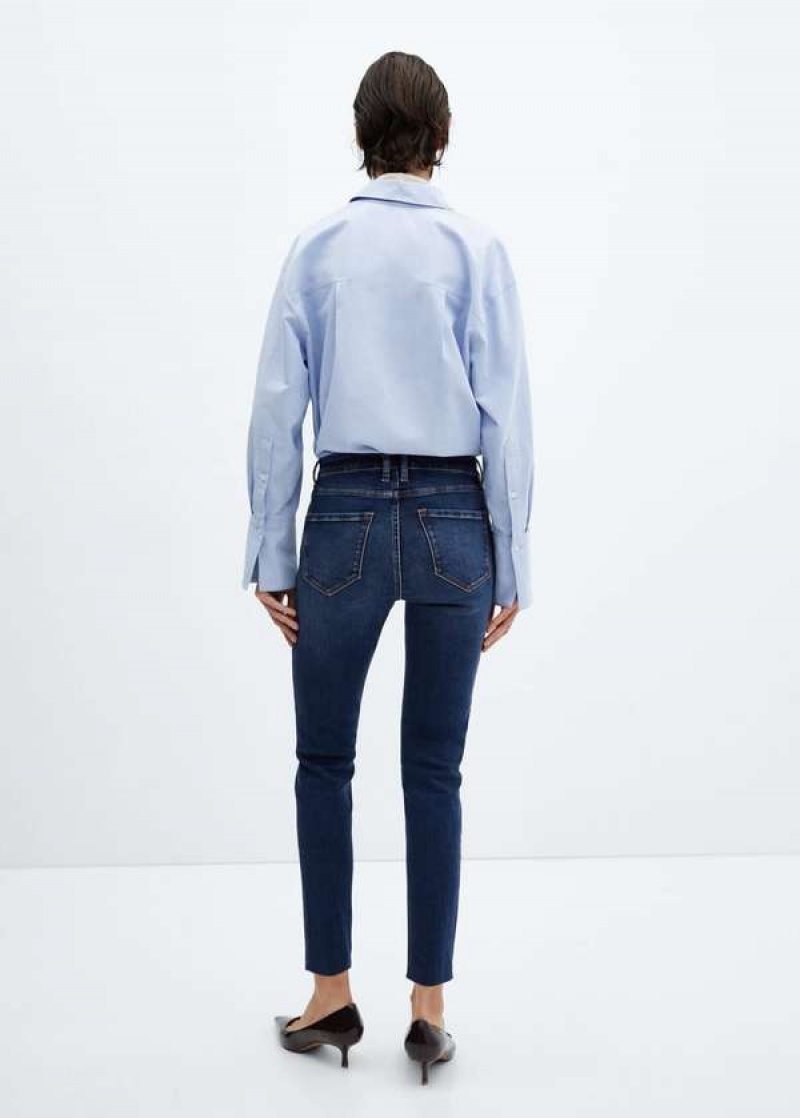 Mango Hubená Cropped Jeans | MNG-23981