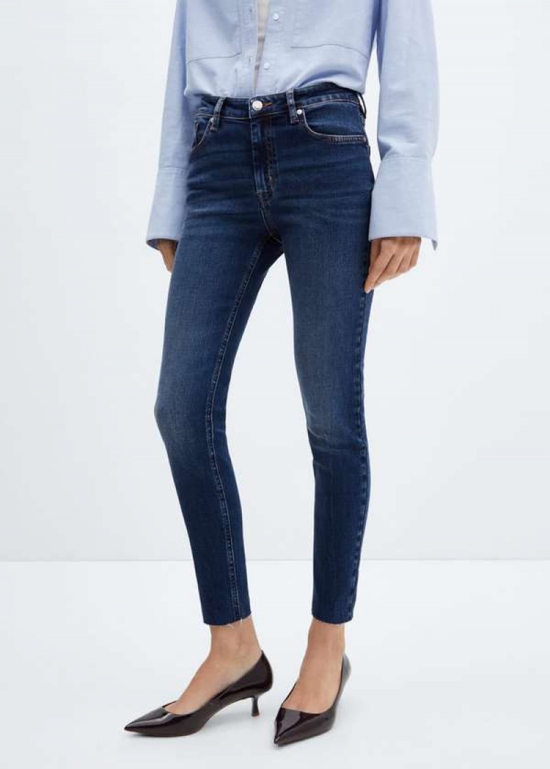 Mango Hubená Cropped Jeans | MNG-23981