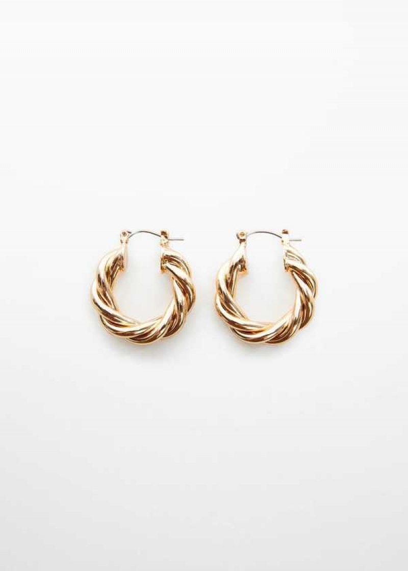 Mango Intertwined Hoop Earrings | MNG-22805