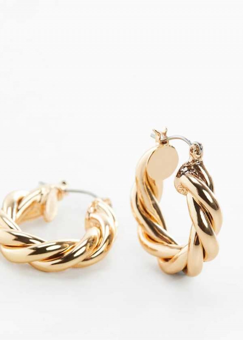 Mango Intertwined Hoop Earrings | MNG-22805