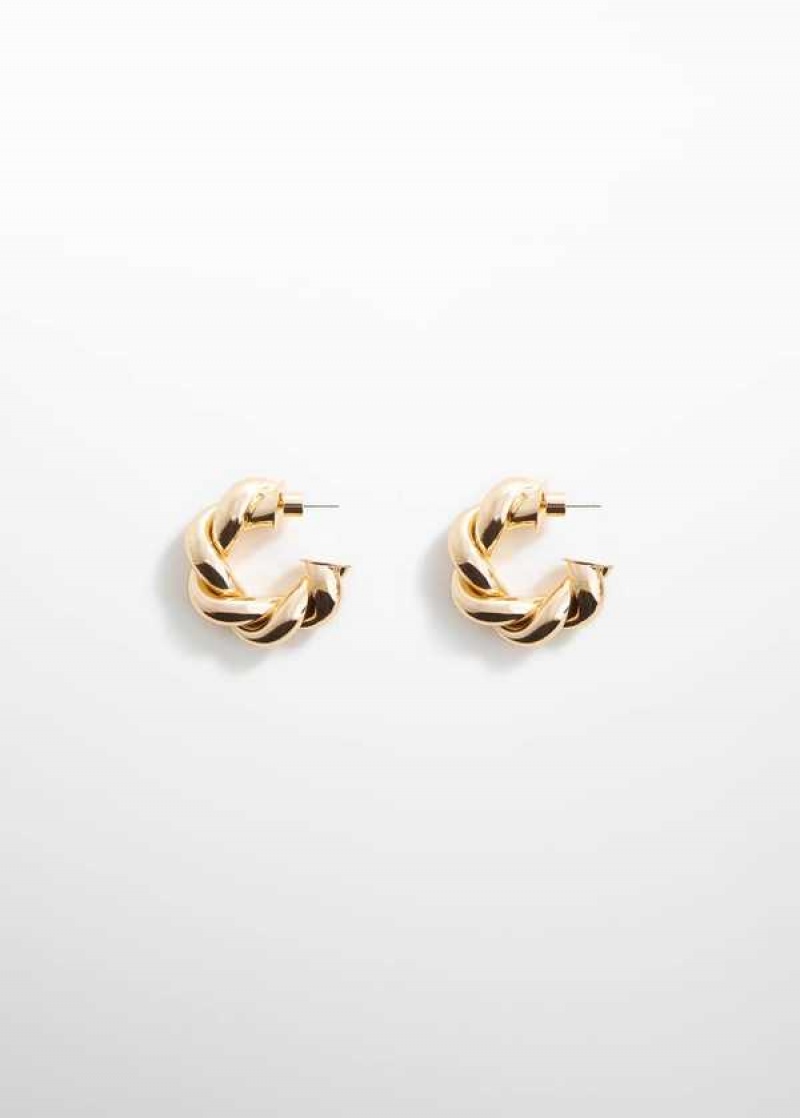 Mango Intertwined Hoop Earrings | MNG-22845