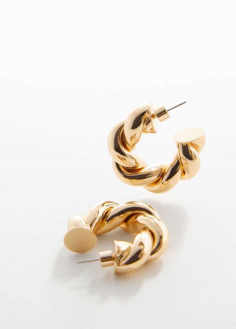 Mango Intertwined Hoop Earrings | MNG-22845