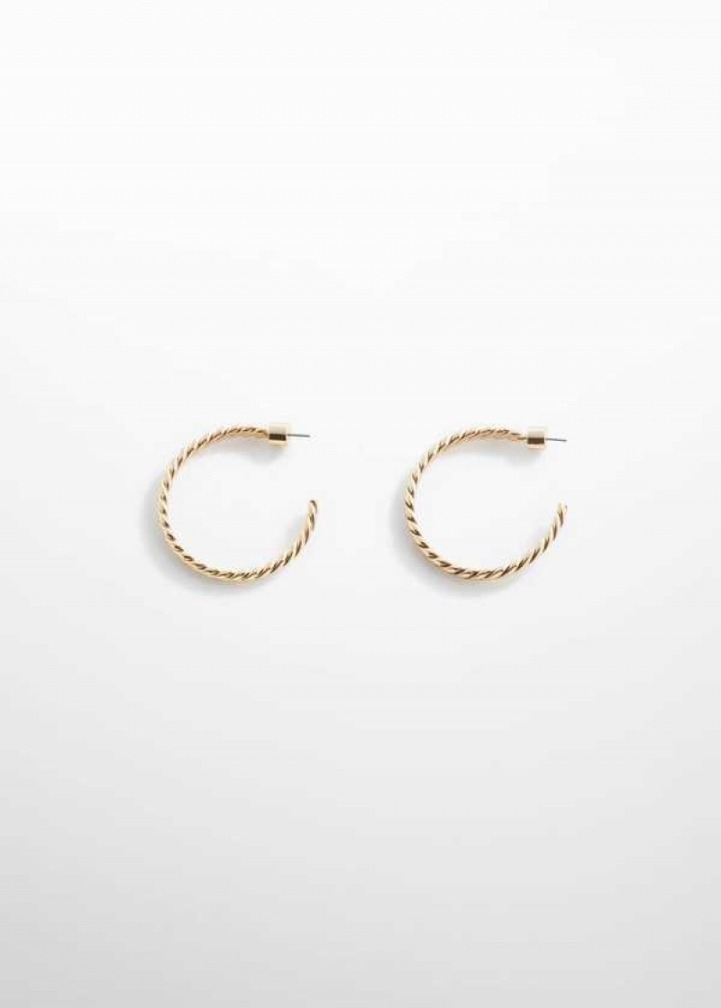 Mango Intertwined Hoop Earrings | MNG-22894