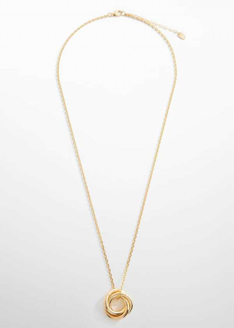 Mango Interwoven Hoops Necklace | MNG-22869