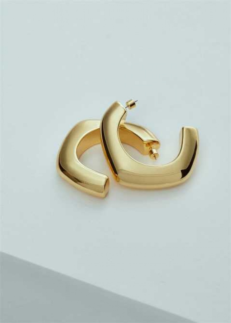 Mango Irregular Maxi Hoop Earrings | MNG-22930