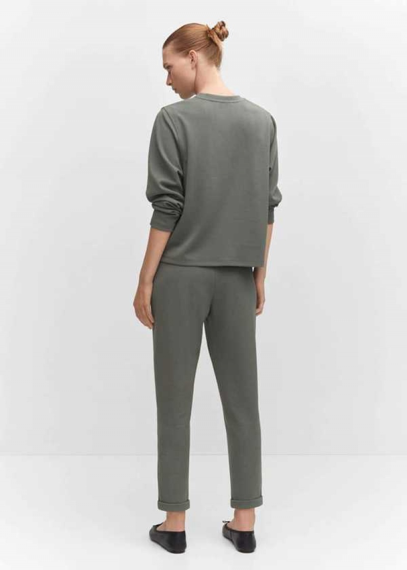 Mango Jogger Pants With Seam Detail | MNG-24522