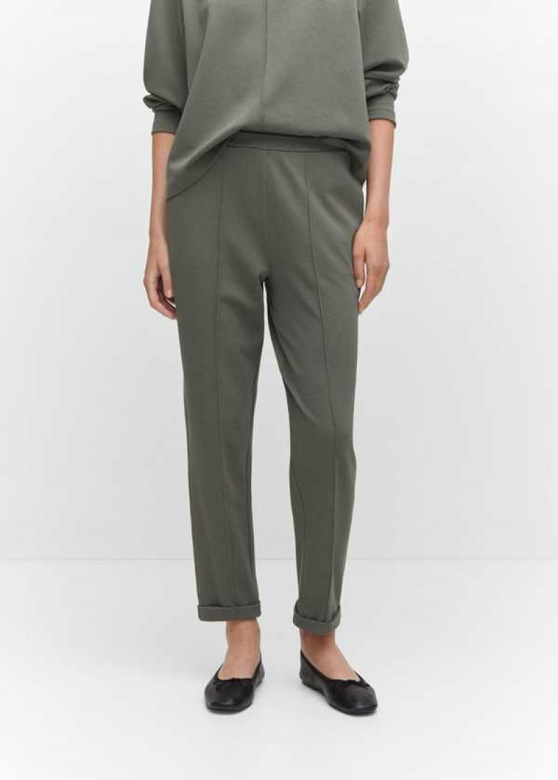 Mango Jogger Pants With Seam Detail | MNG-24522