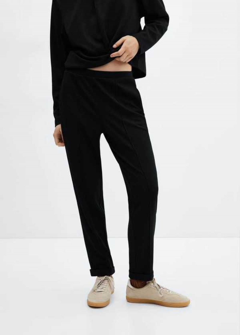 Mango Jogger Pants With Seam Detail | MNG-24518