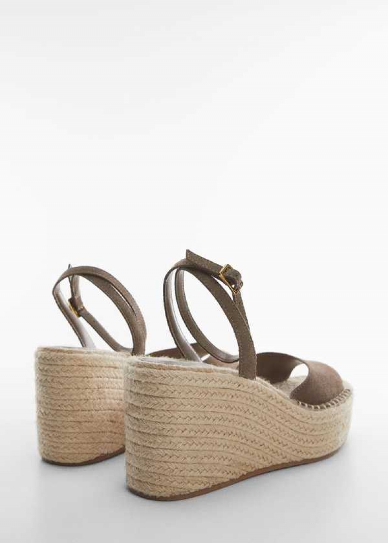 Mango Klínku Læder Sandals | MNG-23474