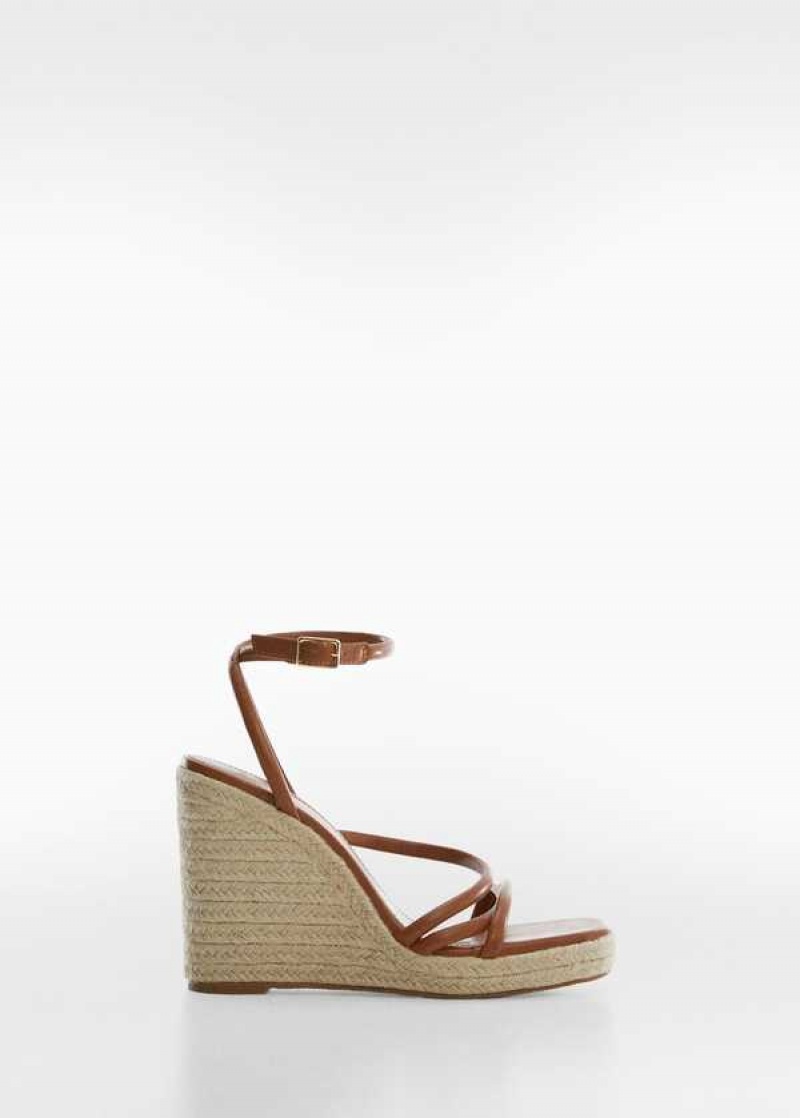 Mango Klínku Strips Sandals | MNG-23547