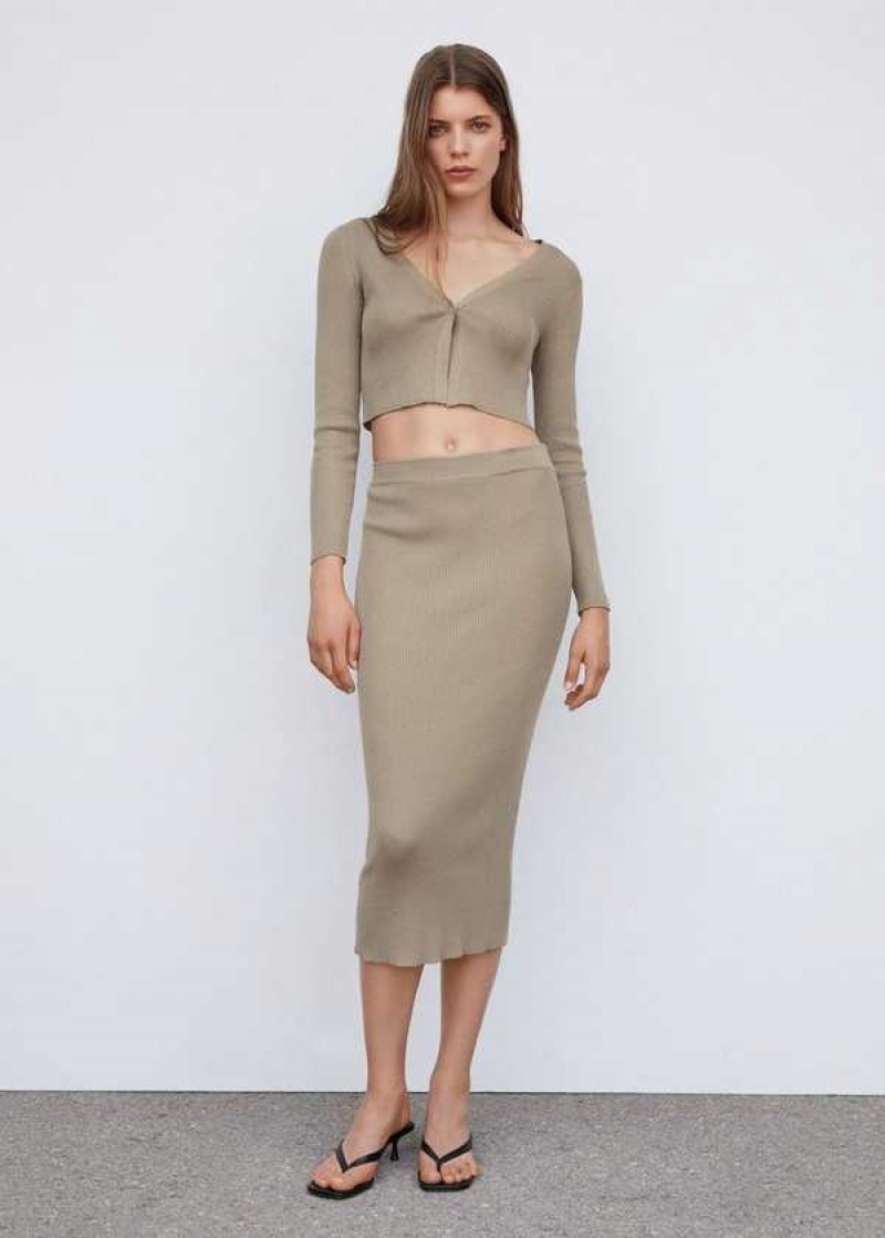 Mango Knit Pencil Skirt | MNG-24174