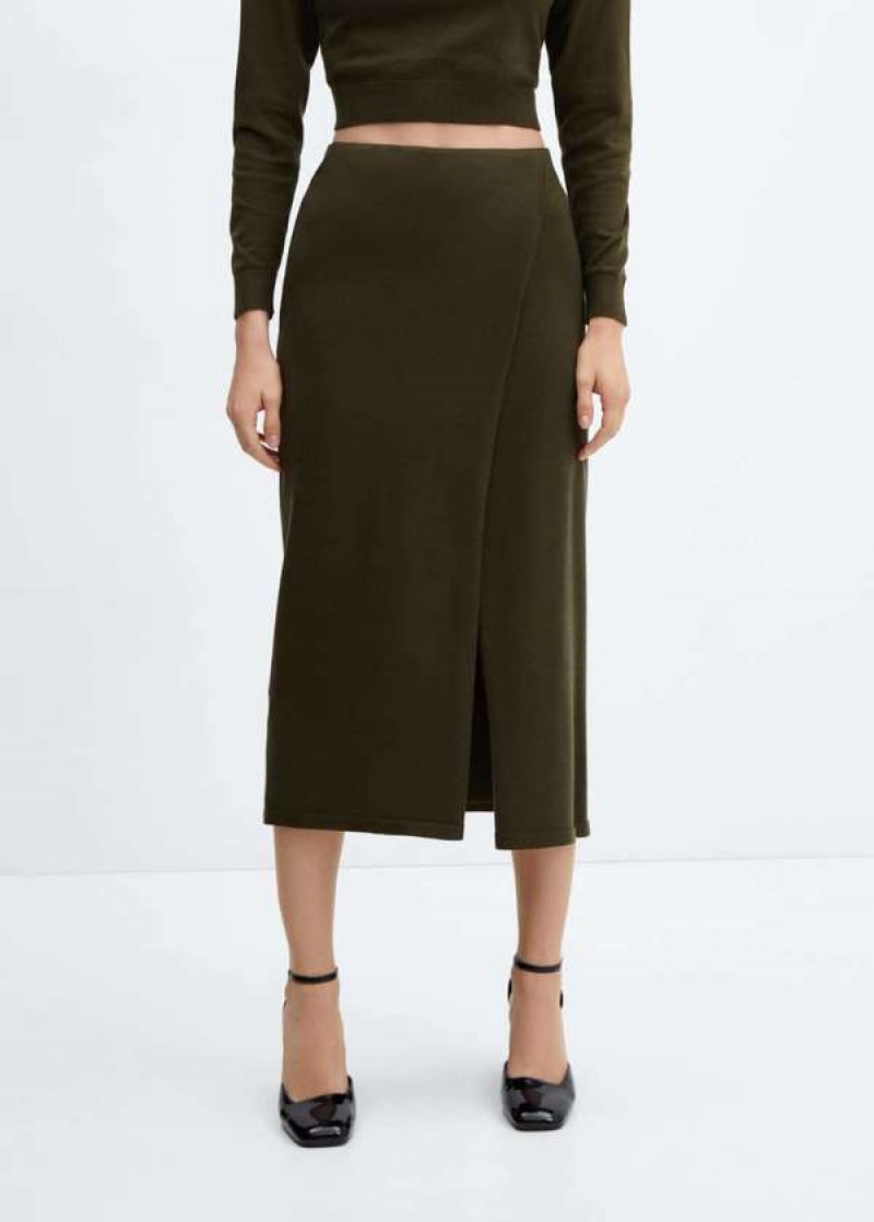 Mango Knit Wrap Skirt | MNG-24113