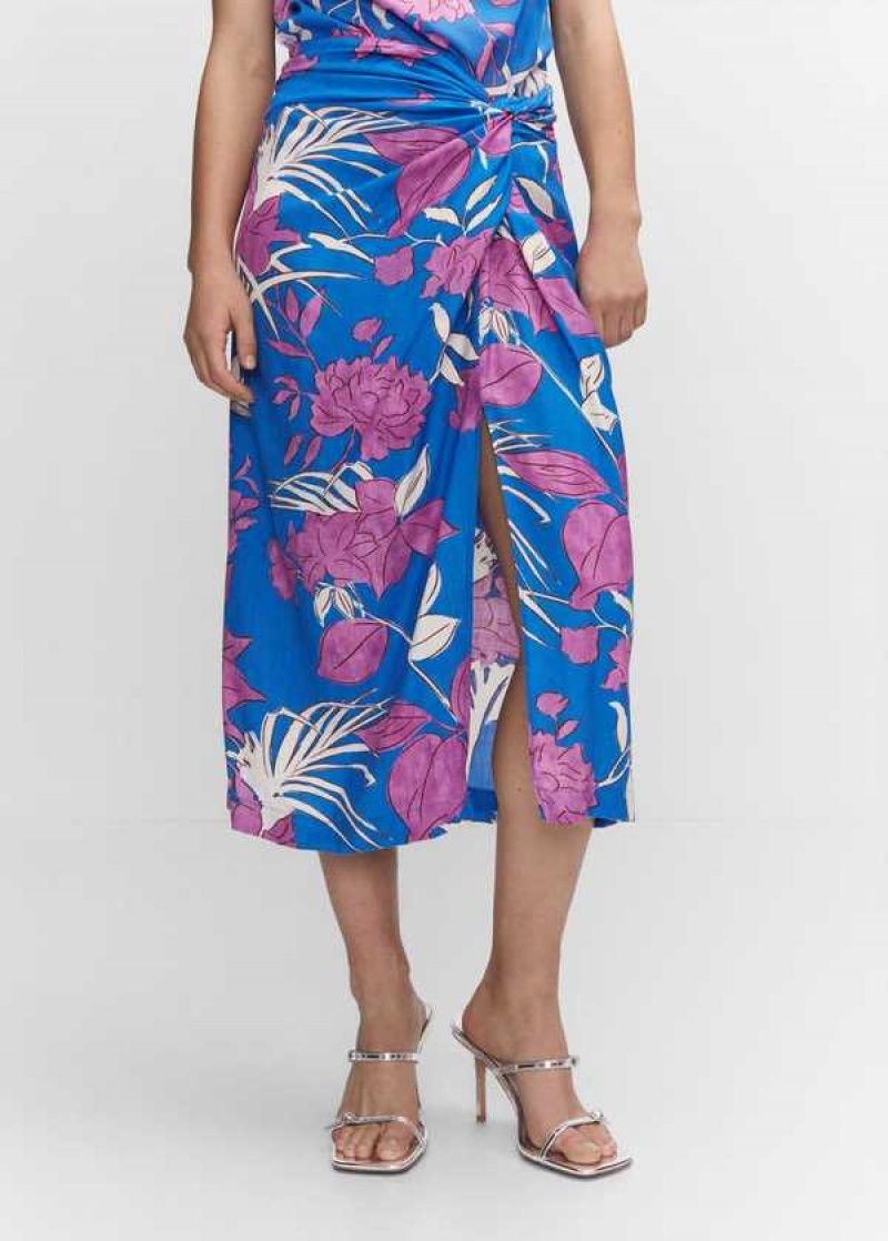 Mango Knot Printed Skirt | MNG-24166