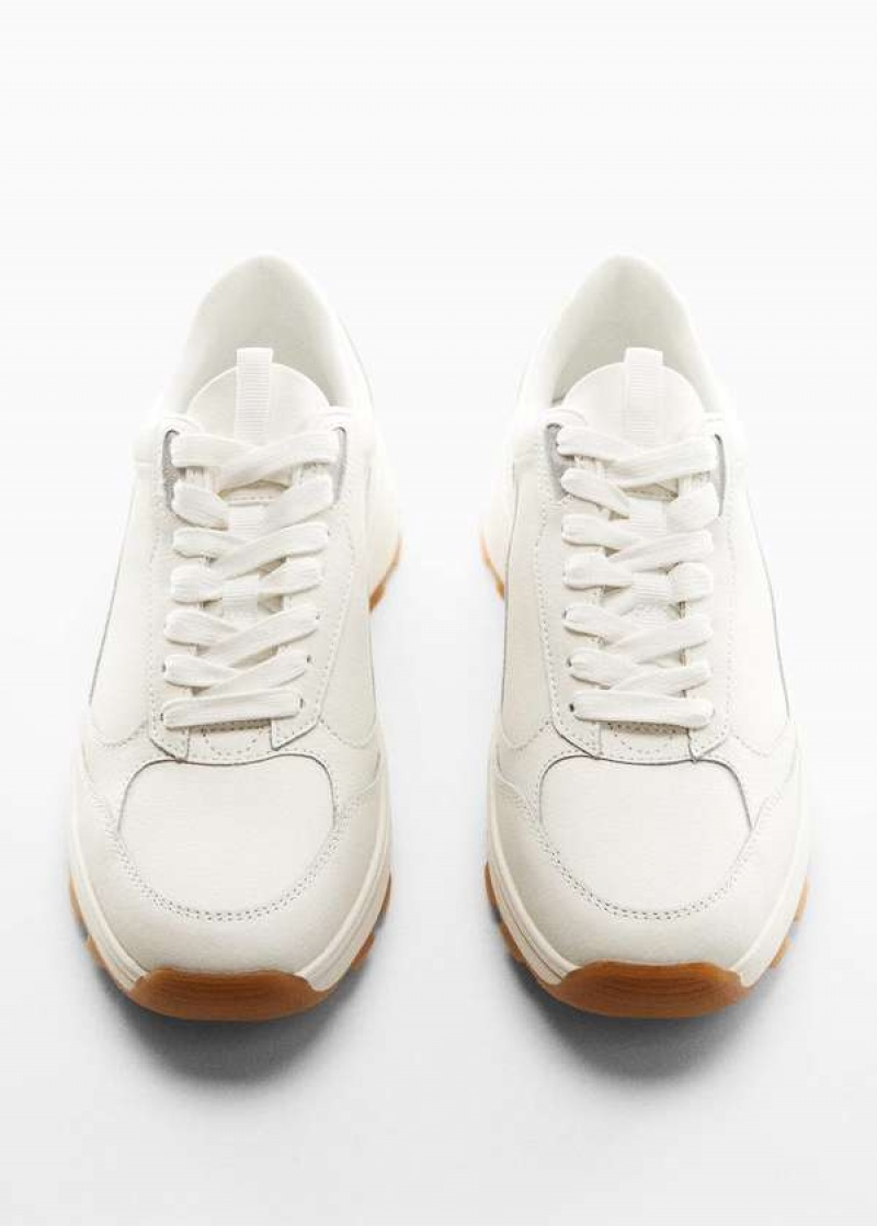 Mango Krajkové-up Læder Sneakers | MNG-23645