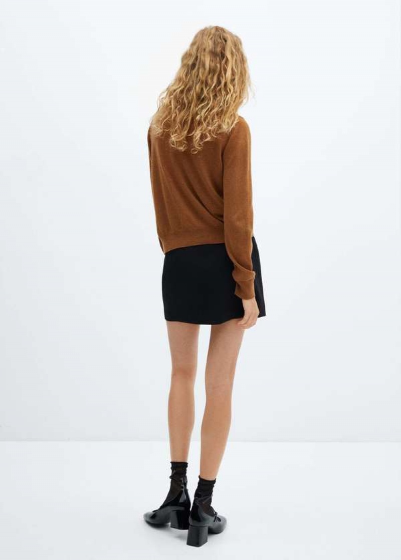 Mango Krátké-sleeved Cardigan With Shirt Collar | MNG-25662