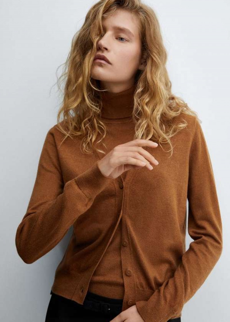 Mango Krátké-sleeved Cardigan With Shirt Collar | MNG-25662