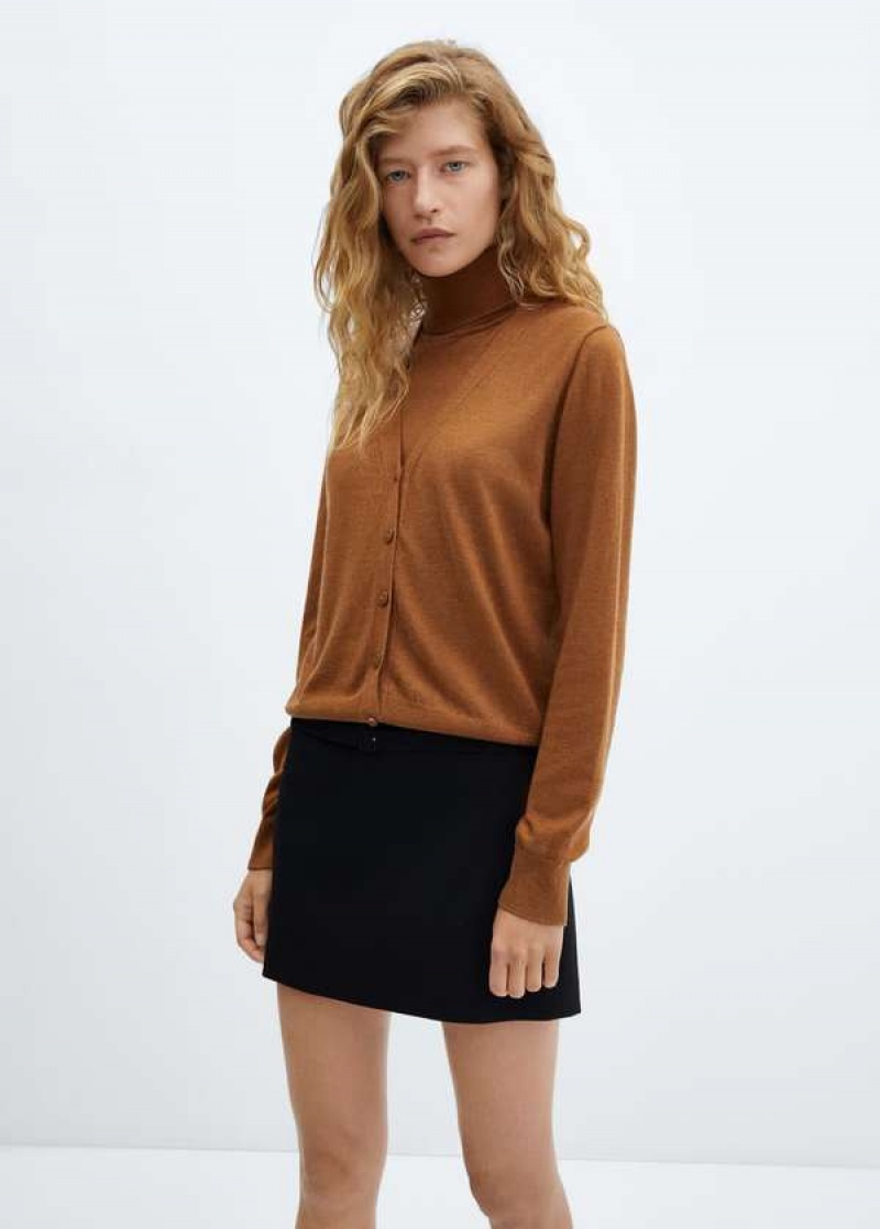 Mango Krátké-sleeved Cardigan With Shirt Collar | MNG-25662