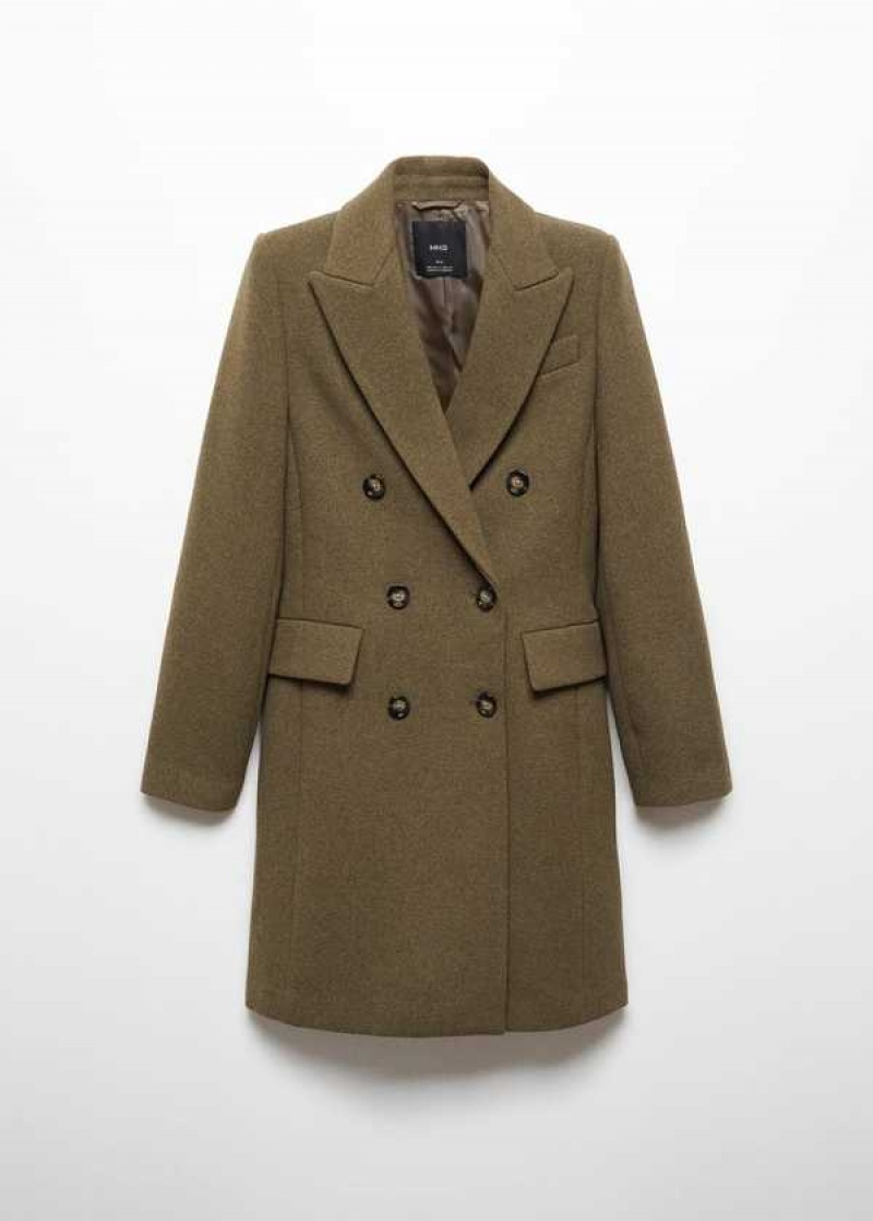 Mango Lapels Vlna Coat | MNG-26489