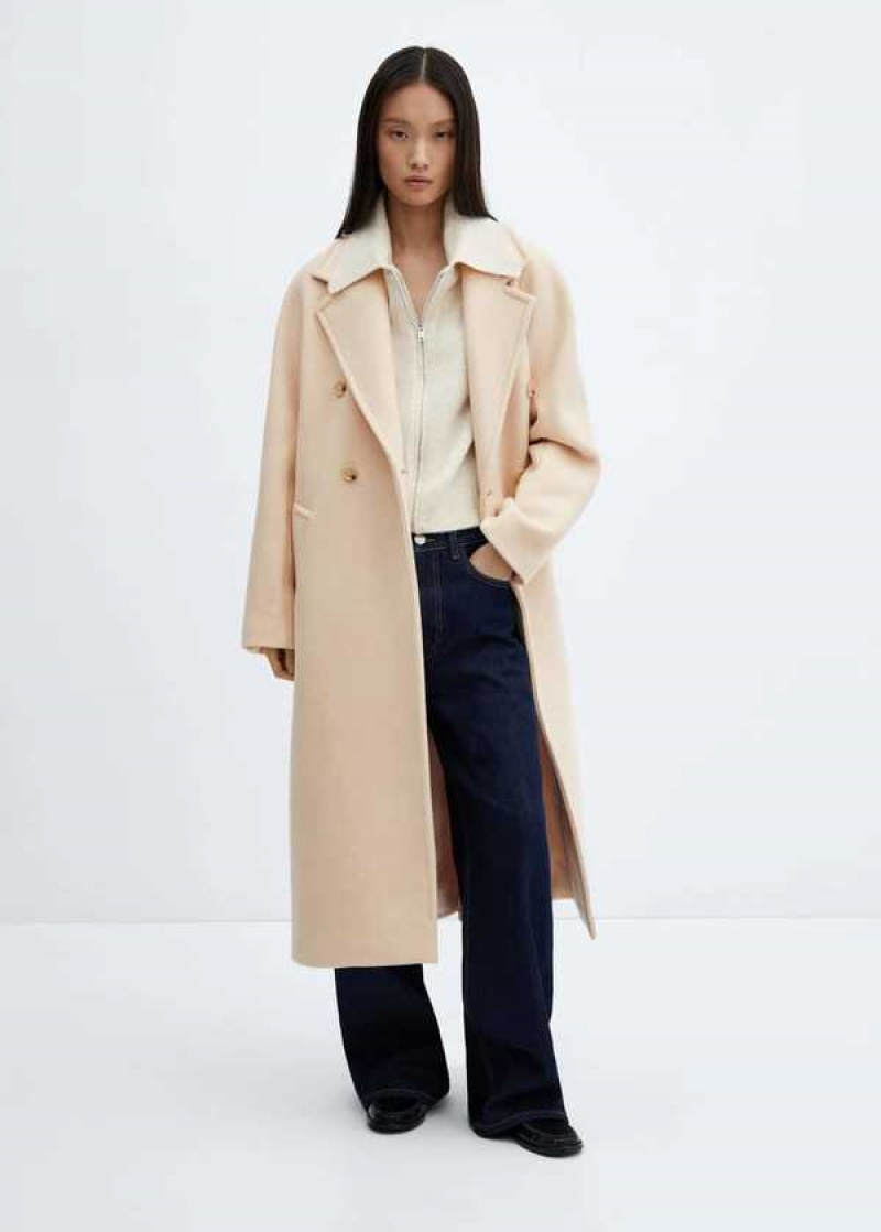 Mango Lapels Vlna Coat | MNG-26513