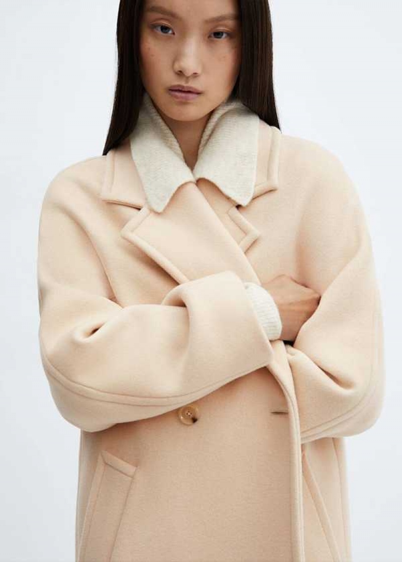 Mango Lapels Vlna Coat | MNG-26513