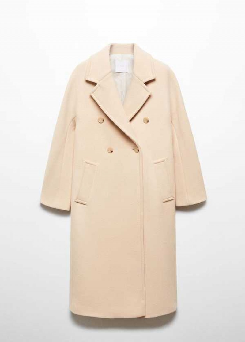 Mango Lapels Vlna Coat | MNG-26513