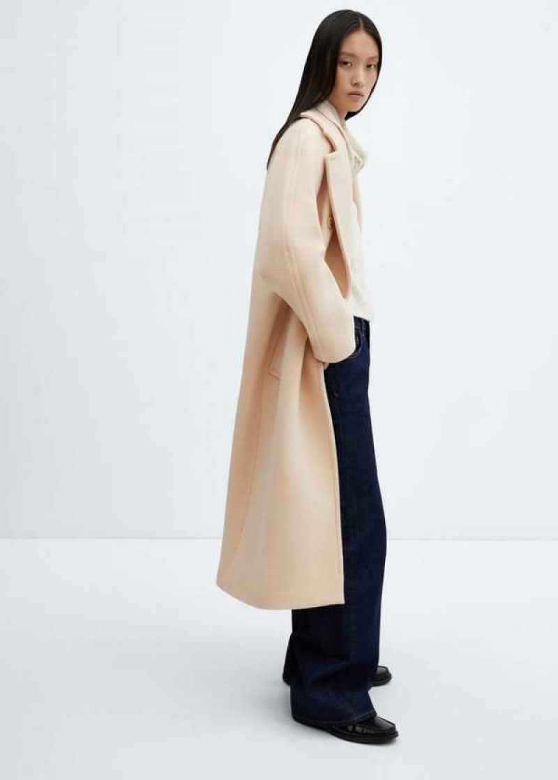 Mango Lapels Vlna Coat | MNG-26513