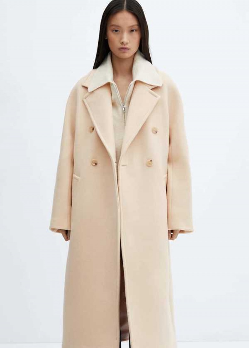 Mango Lapels Vlna Coat | MNG-26513