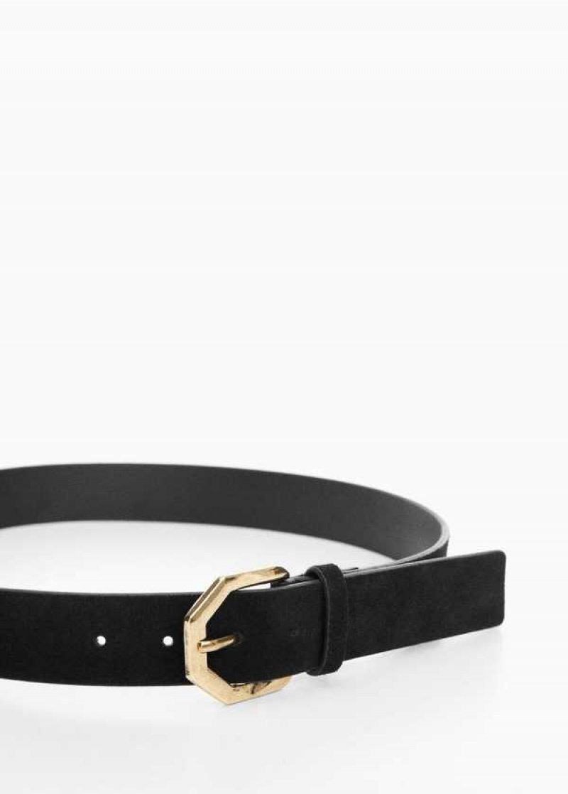 Mango Læder Belt With Contrasting Přezkou | MNG-23016