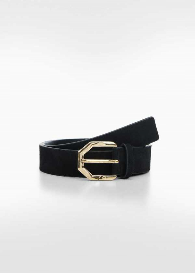 Mango Læder Belt With Contrasting Přezkou | MNG-23016