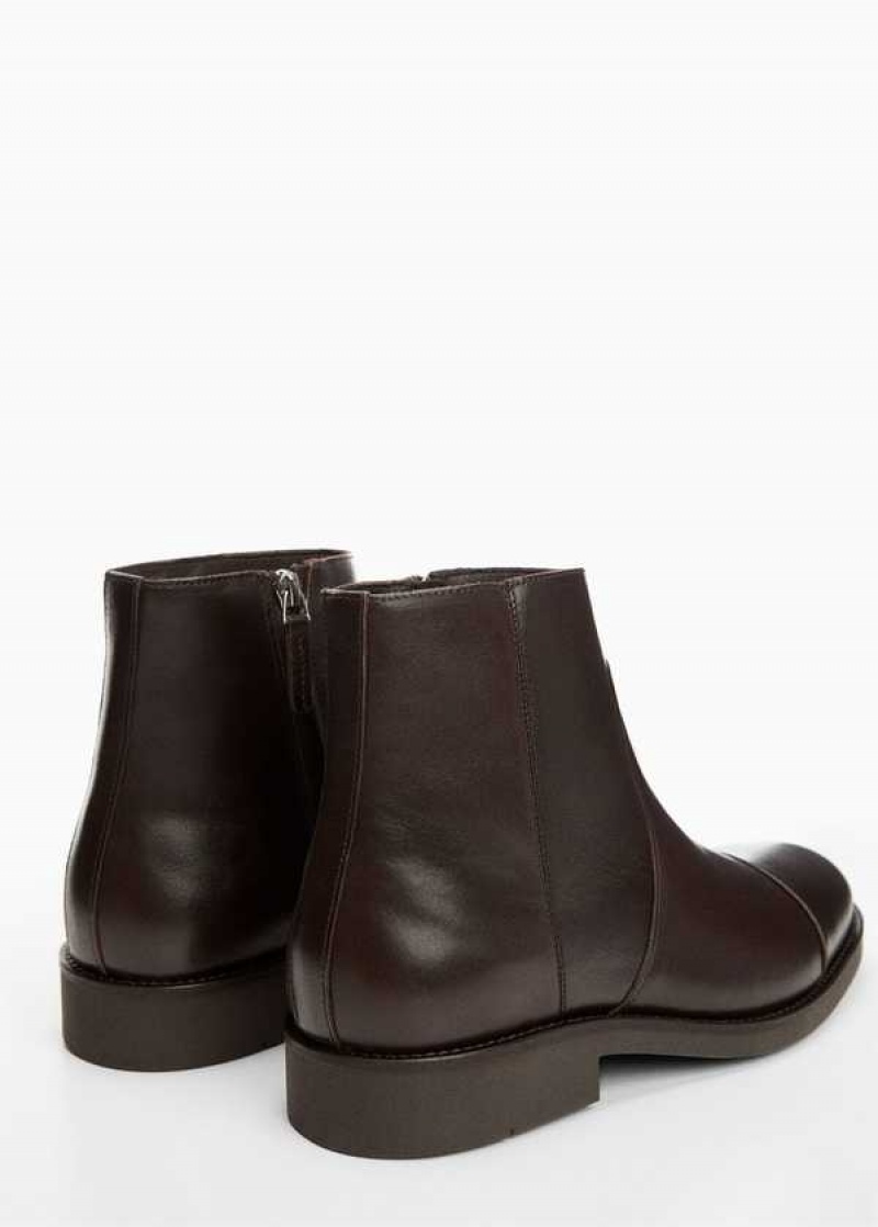 Mango Læder Chelsea Ankle Boots | MNG-21330