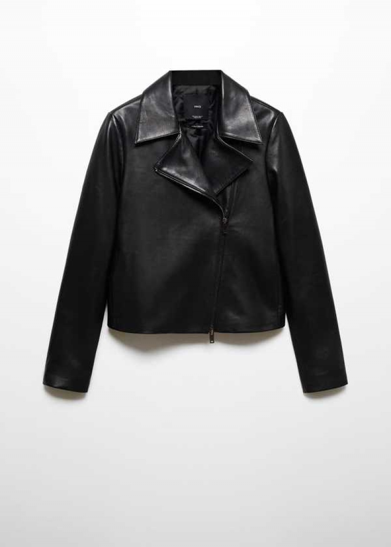 Mango Læder Cyklistické Jacket | MNG-25177