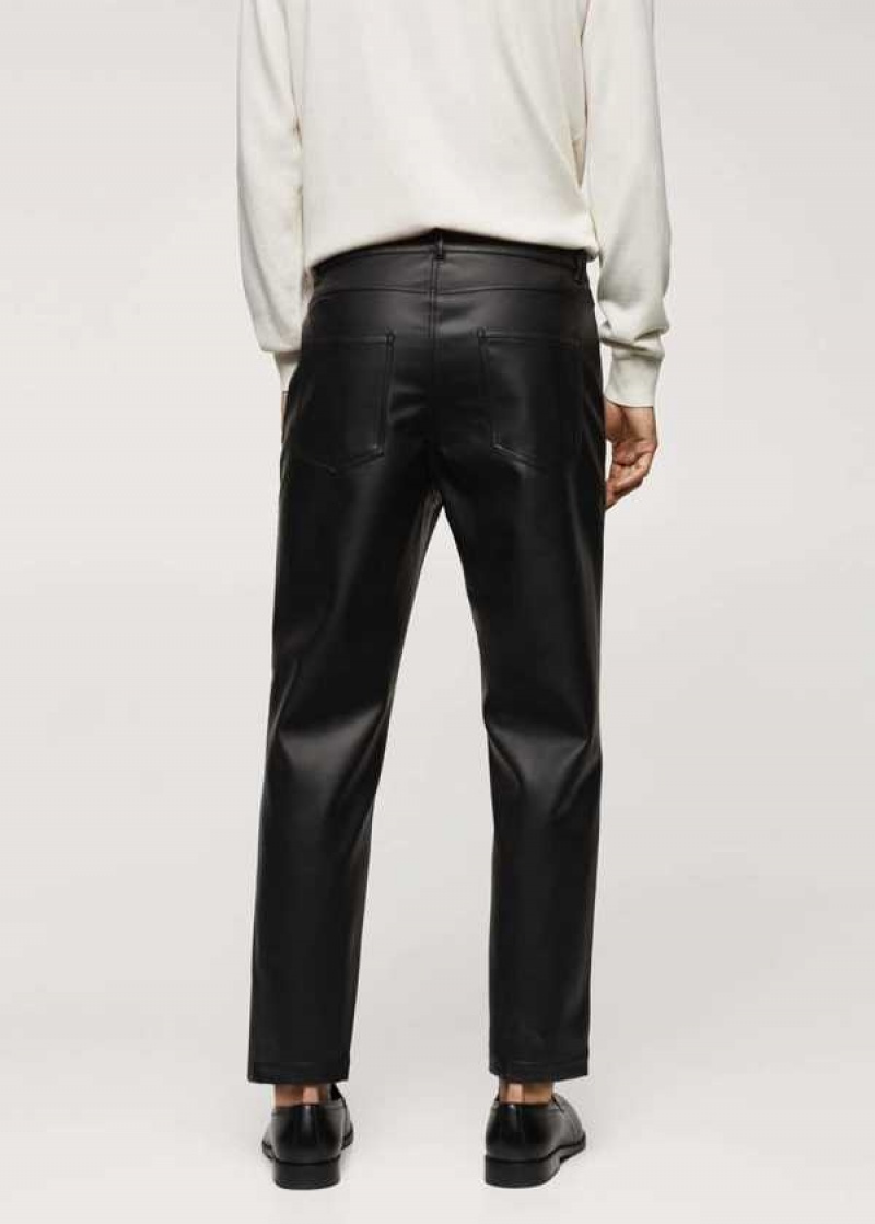 Mango Læder Effect Slim Fit Pants | MNG-22323