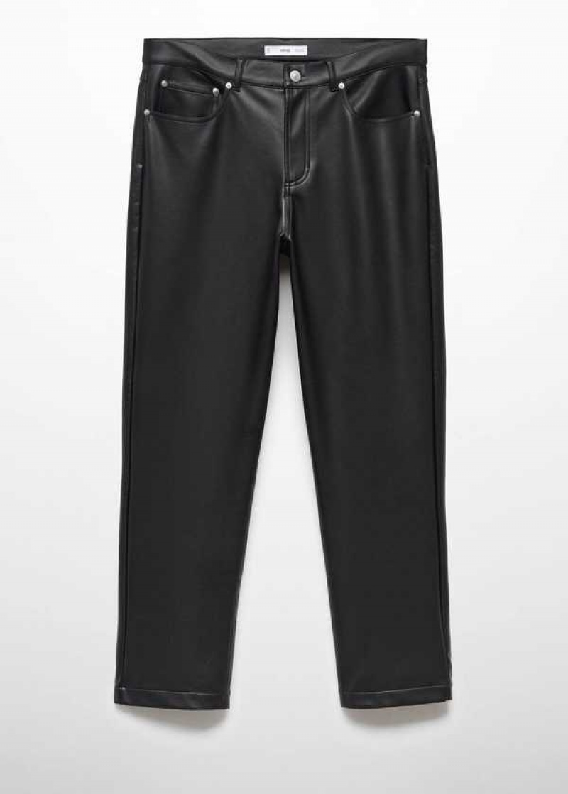 Mango Læder Effect Slim Fit Pants | MNG-22323