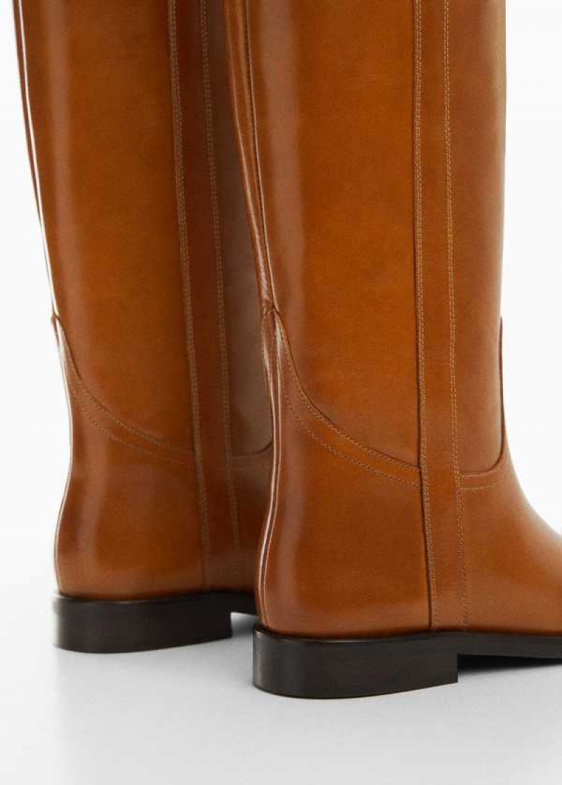 Mango Læder High-leg Boots | MNG-23502