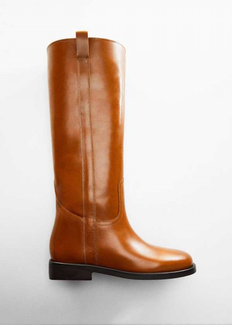 Mango Læder High-leg Boots | MNG-23502