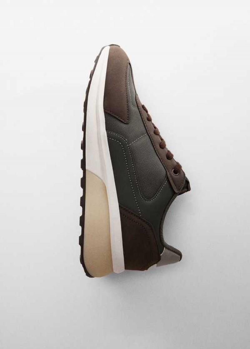 Mango Læder Mixed Sneakers | MNG-21259