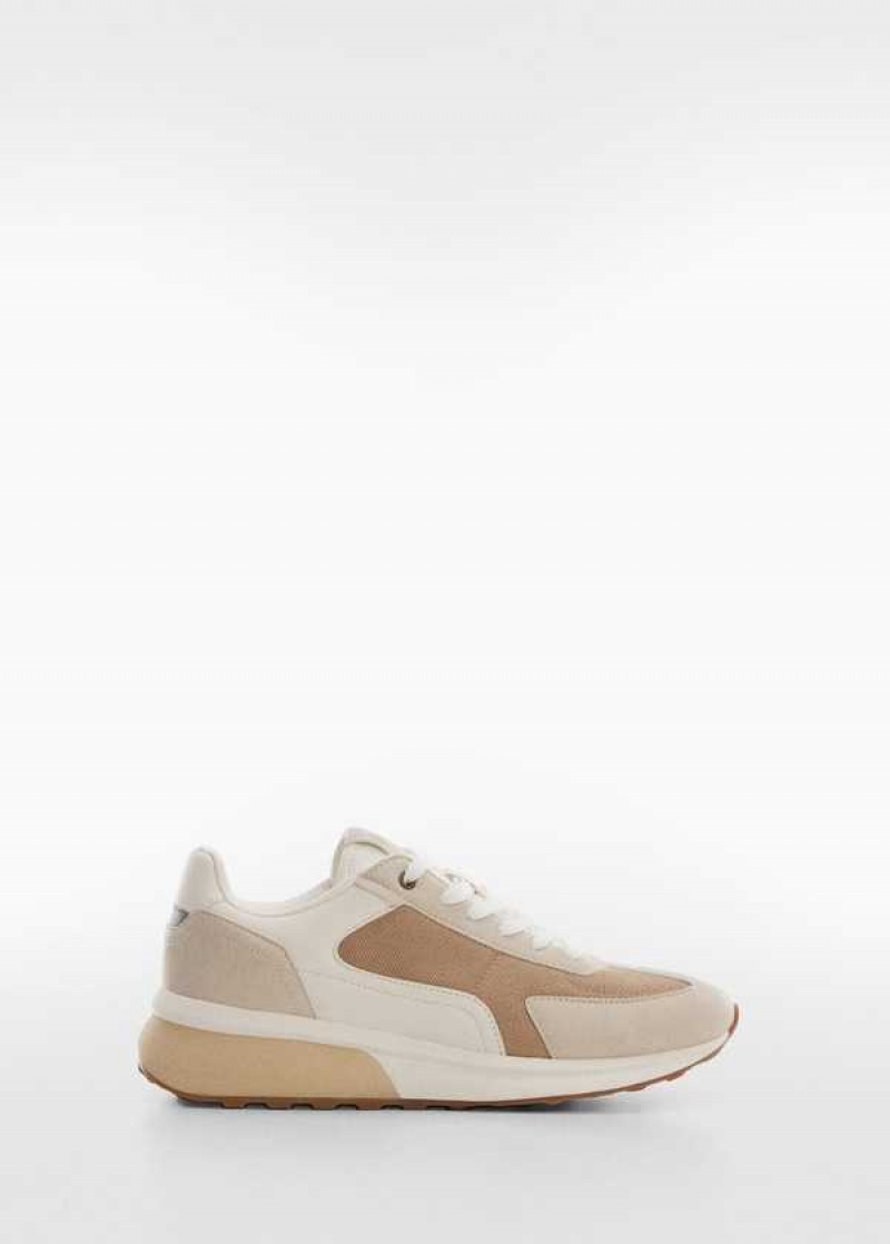 Mango Læder Mixed Sneakers | MNG-21260