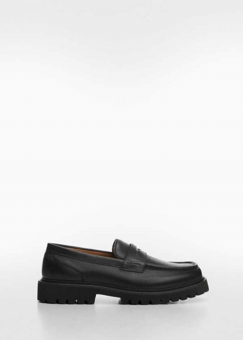 Mango Læder Moccasin With Track Sole | MNG-21331